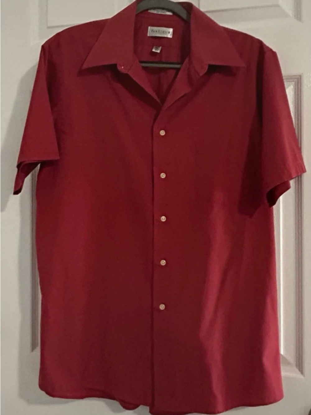 Van Heusen Red Short-Sleeve Button-Down Shirt